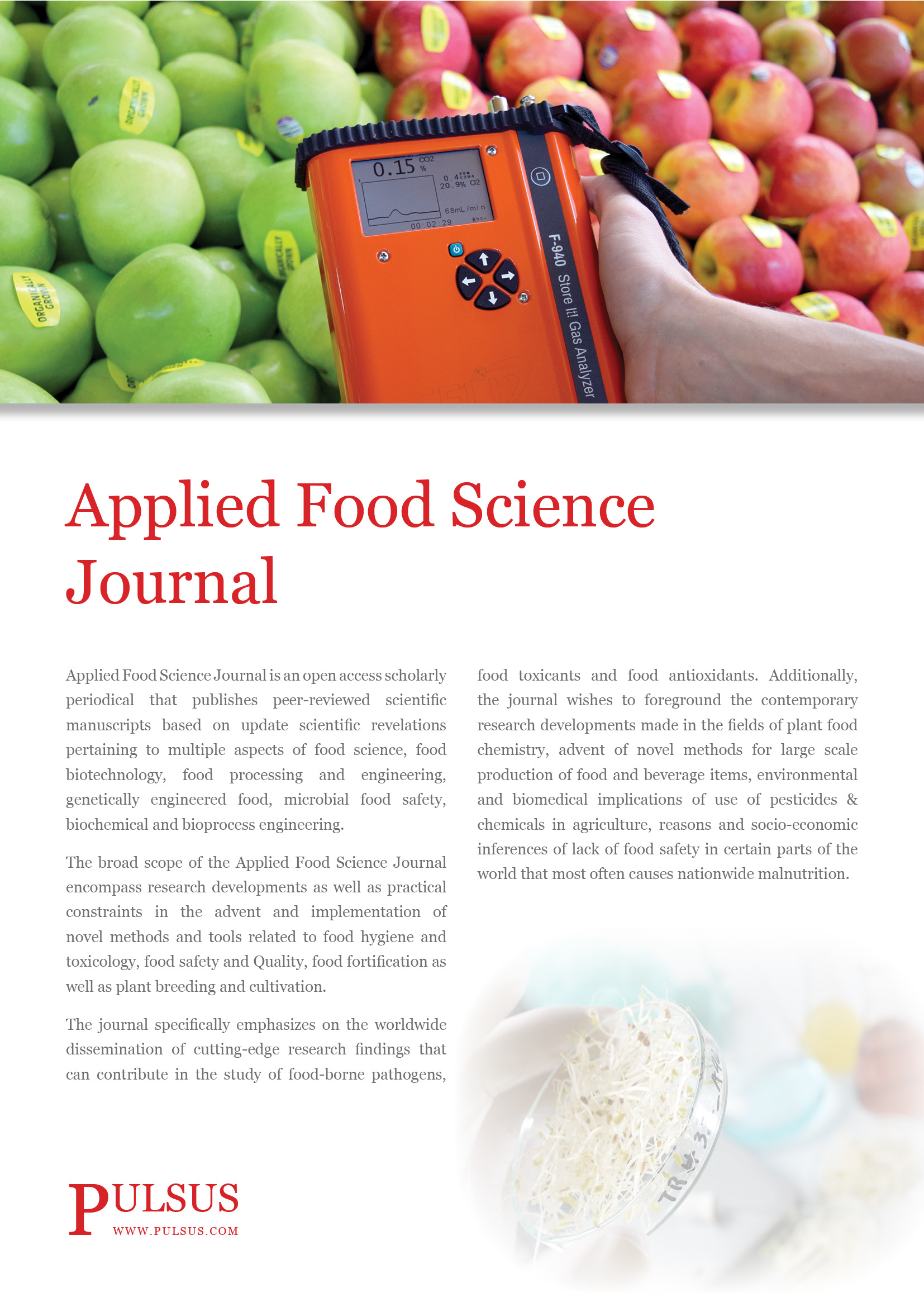 Journal des sciences alimentaires appliquées