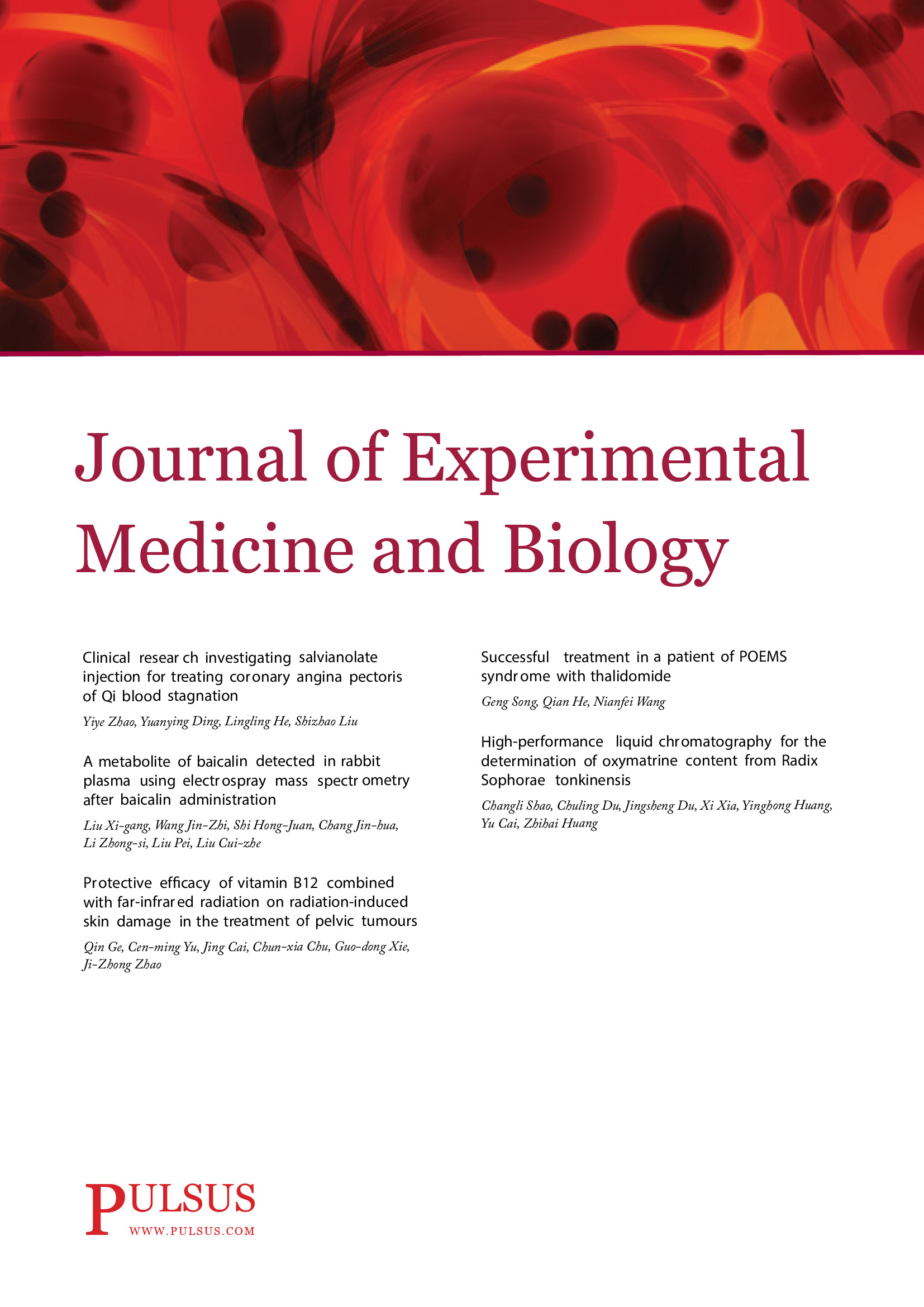 Journal de médecine expérimentale et de biologie