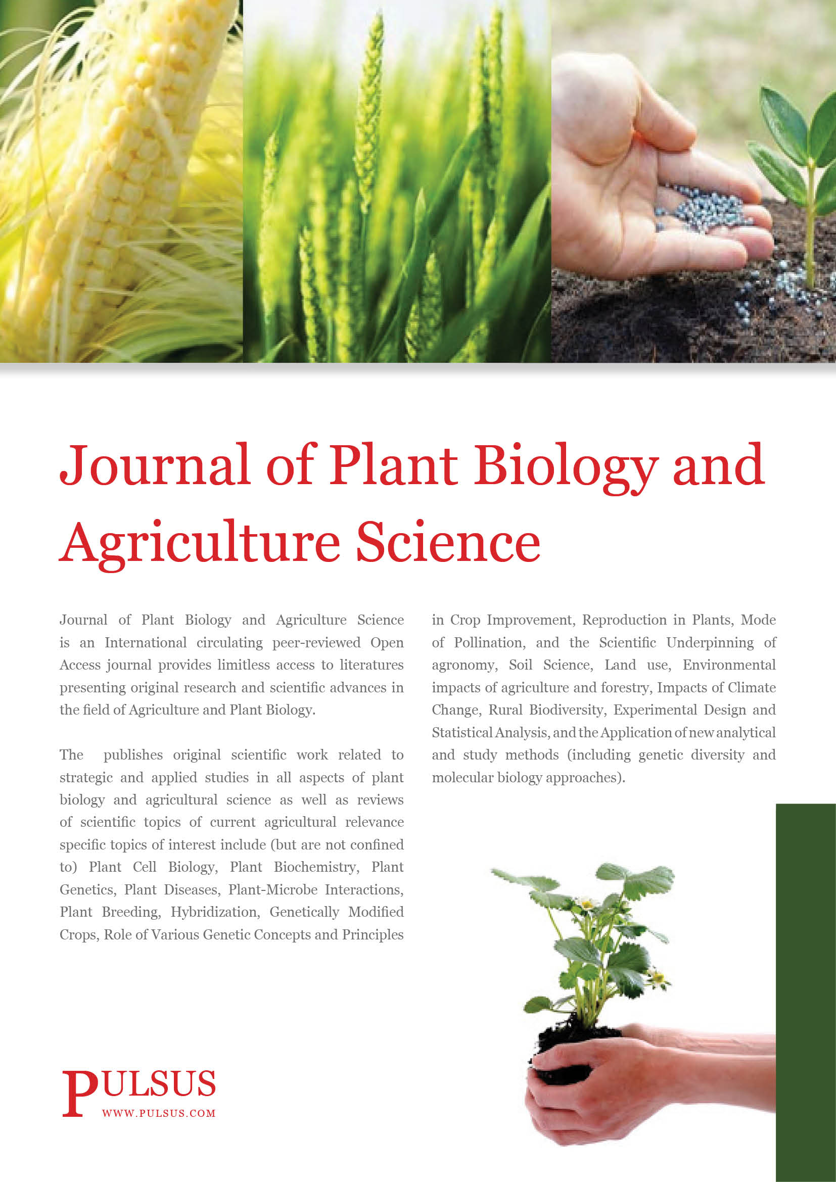 植物生物学および農業科学ジャーナル